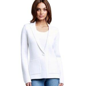 L'agence white Lacey knit blazer size L
